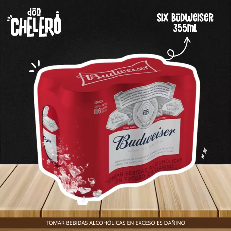 SIX BUDWEISERX355 ML LATA