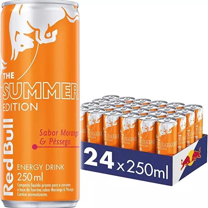 Pack c/24 RedBull Pêssego 250ml