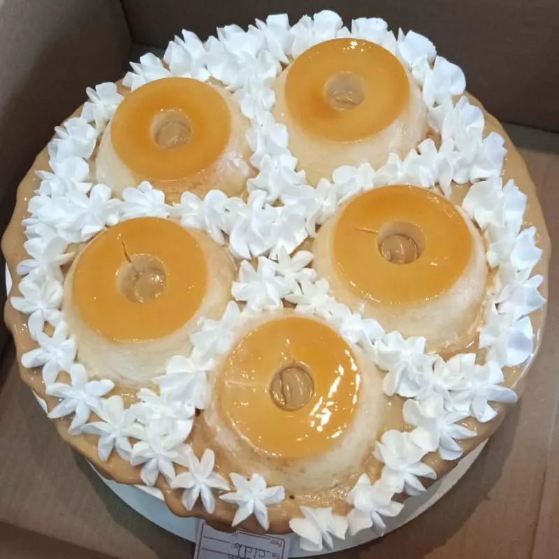 FATIA PUDIM COM DOCE DE LEITE