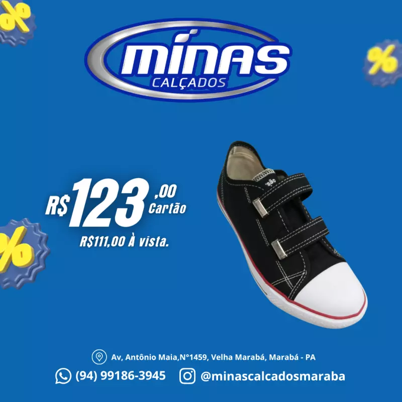 Tênis Canvas Preto RF:DI006