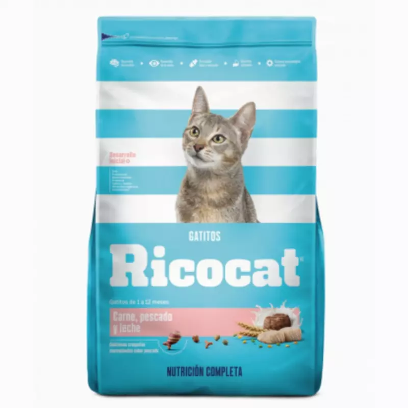 RICOCAT Gatitos Carne, Leche y Pesc