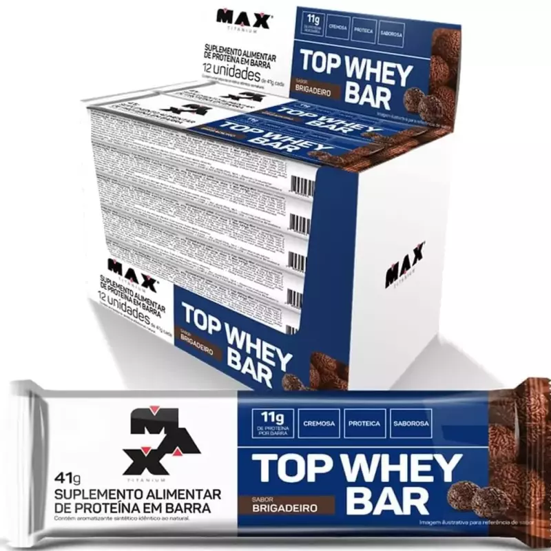 MAX TITANIUM TOP WHEY BAR 41G CAIXA