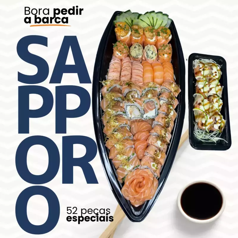 Combo Sapporo 52 peças +TEMAKI BRIND