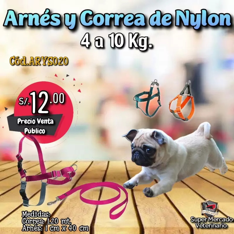Arnés Nylon 4 a 10 KG