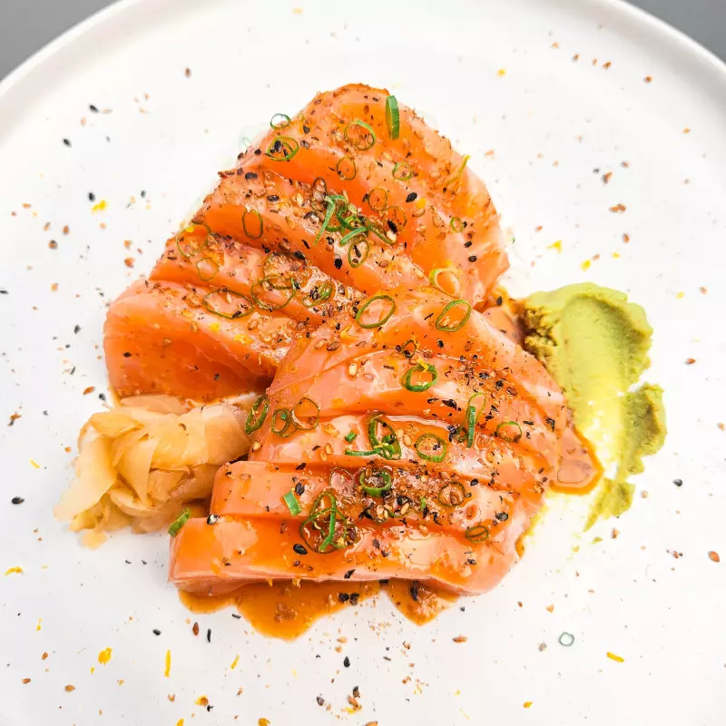 Sashimi ao molho de ostra