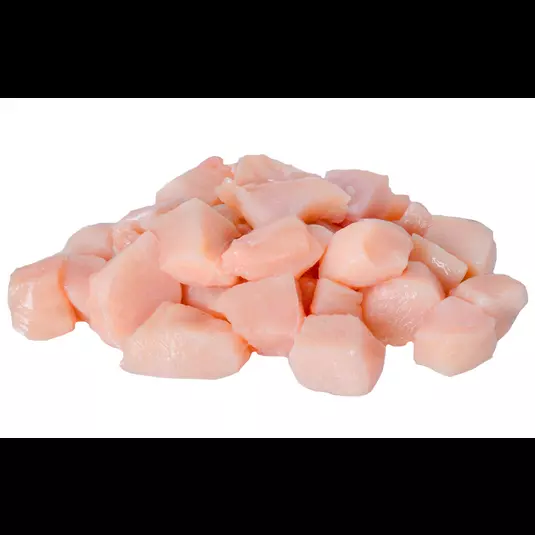 PEITO S/ OSSO EM CUBOS TEMPERADOS