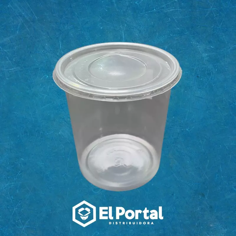 Pote 32 Oz con tapa x 50 unidades