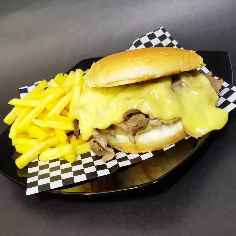 🧀Churrasco Barros Luco + Fríes 🍟