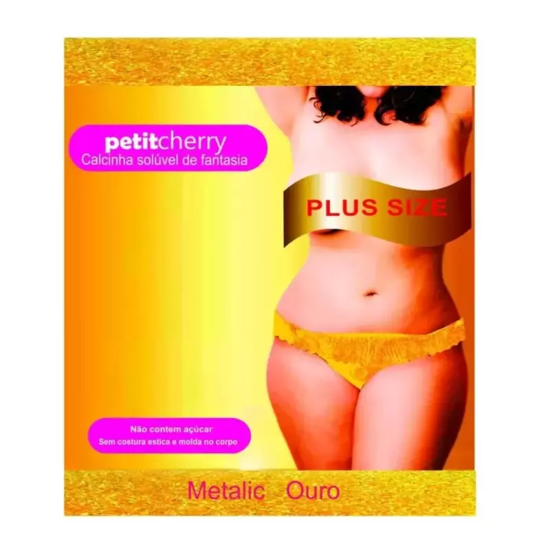 Calcinha comestível Plus Size Prata