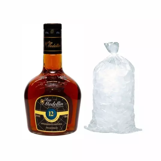 MEDELLIN 12 AÑOS X 750ML +HIELO