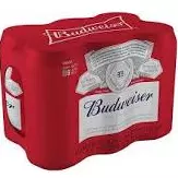 Six Budweiser lata 355ml