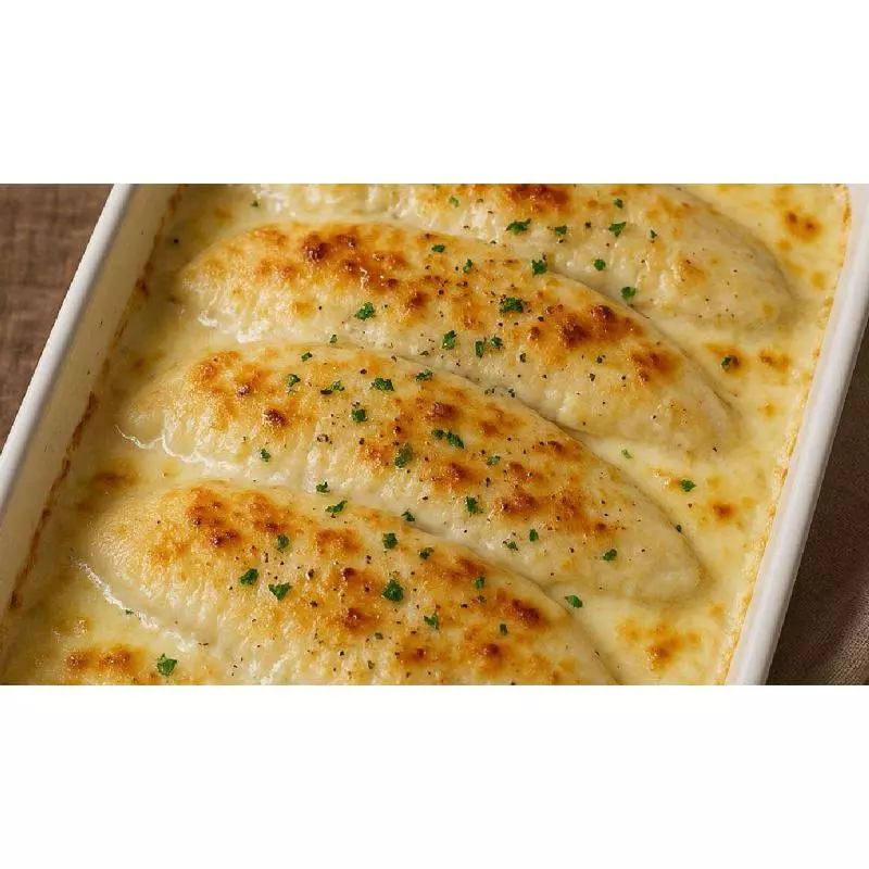 Peixe Gratinado ao Molho Branco