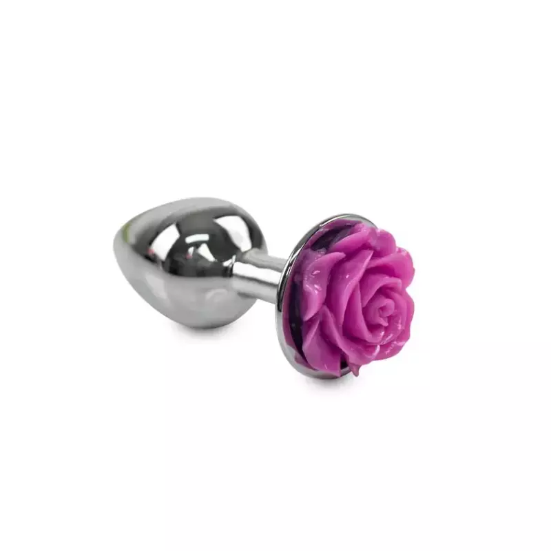 plug anal metalico S flor de loto