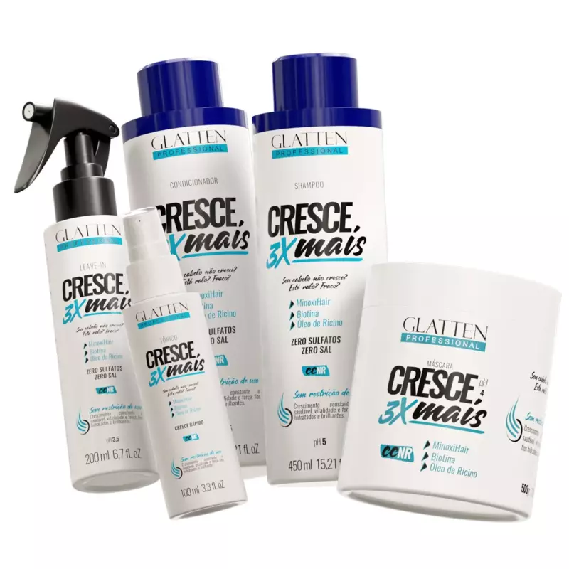 Glatten Cresce 3X Mais Kit Completo
