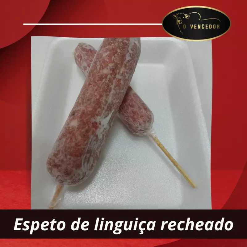 Espeto de linguiça recheado Un.