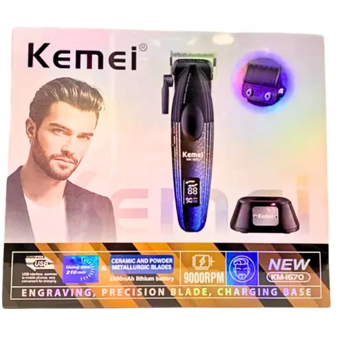 MAQUINA DE BARBEAR KEMEI USB KM-1670