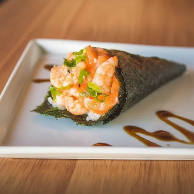 Temaki Salmão e Camarão
