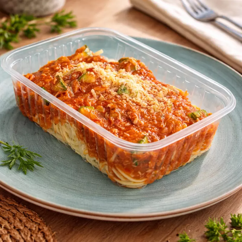 Espaguete com Atum e abobrinha