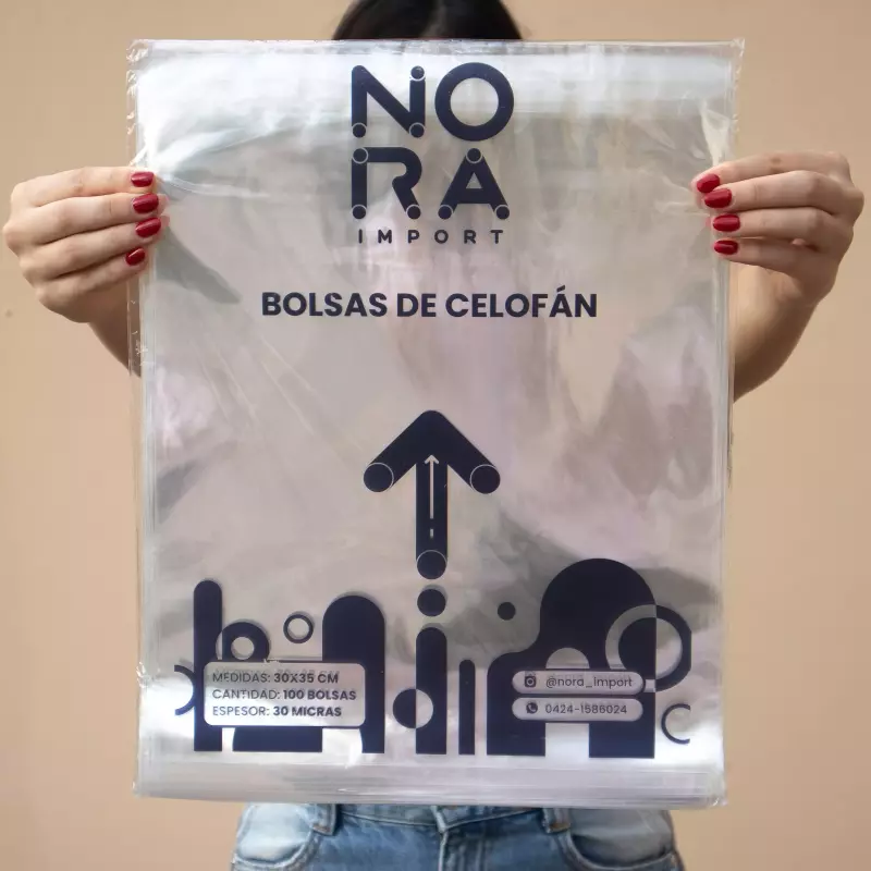 Bolsas celofán con adhesivo 30x35