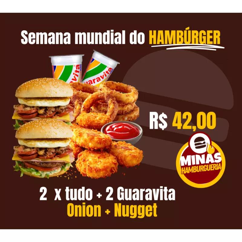 2x tudo + nugget + onion + 2guaravit