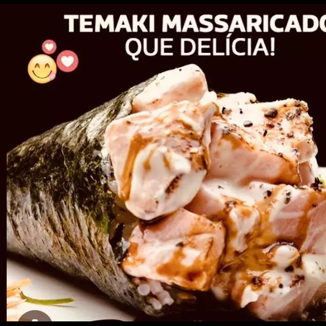 Temaki de salmão massaricado