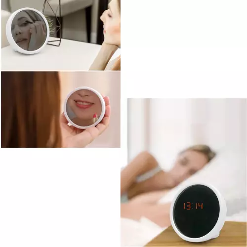 ESPELHO DE BELEZA C/RELÓGIO ZB-2001