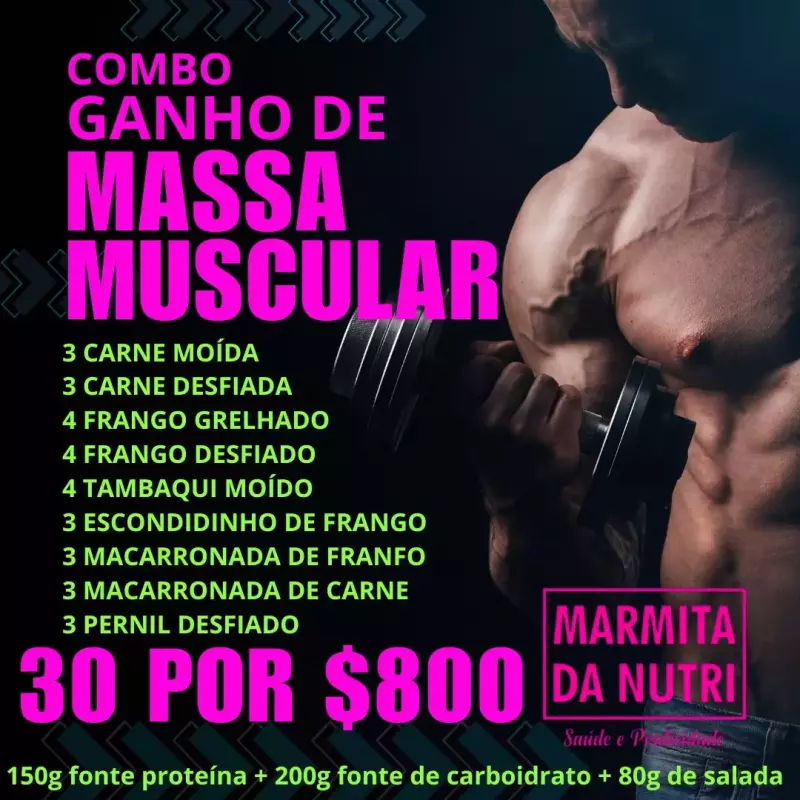 30 marmitas ganho de massa