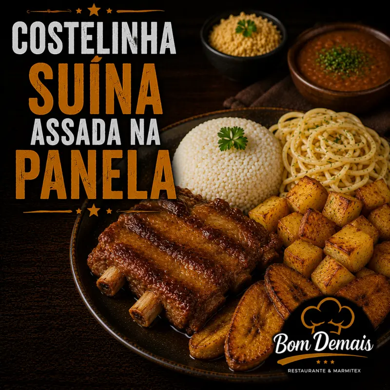 COSTELINHA SUÍNA ASSADA NA PANELA