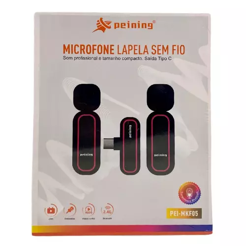 MICROFONE LAPELA S/FIO TC PEI-MKF05