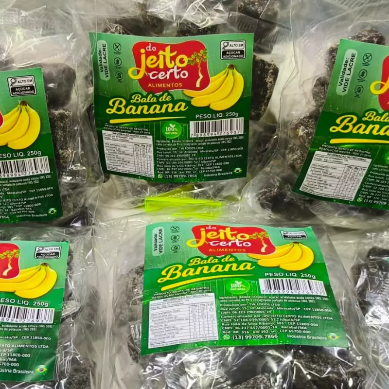 Bala de Banana Com Açúcar - 250g