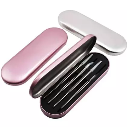 Estuche de pinzas metalico