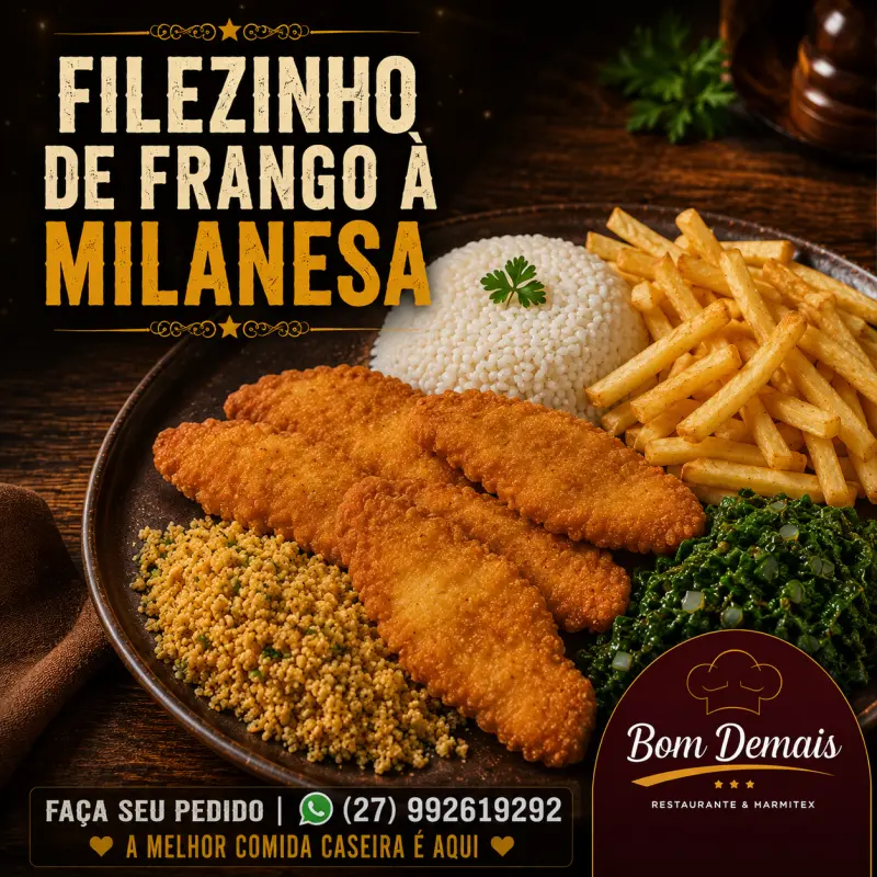 FILÉZINHO DE FRANGO À MILANESA