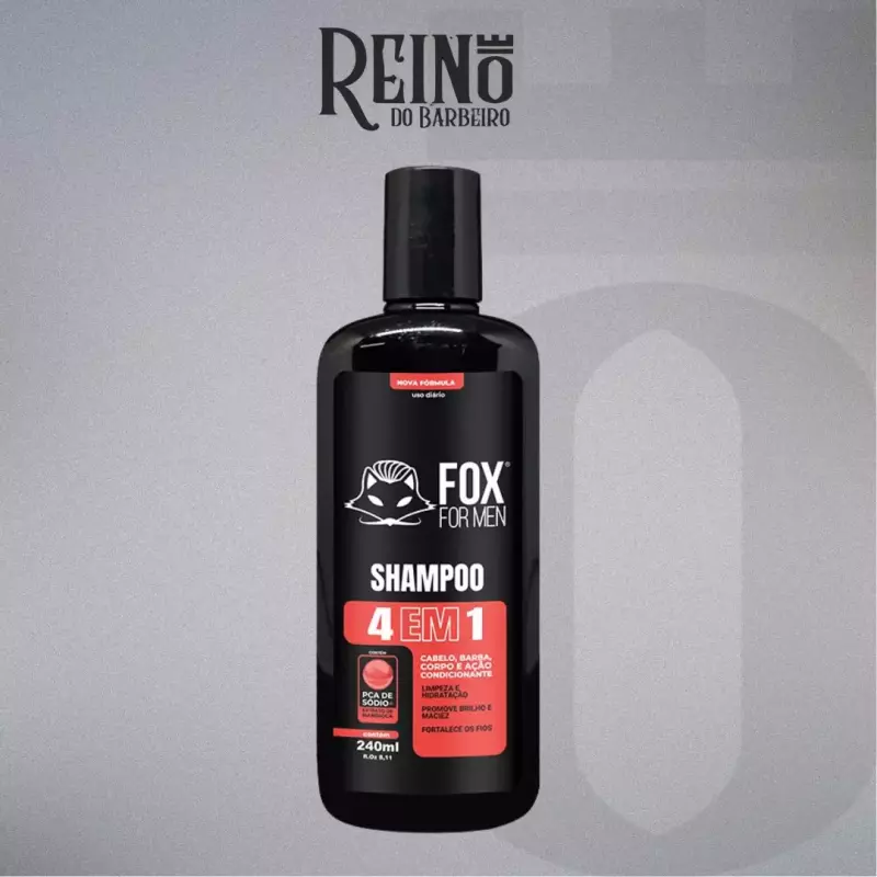 477-SHAMPOO 4 EM 1 FOX FOR MEN 240ML