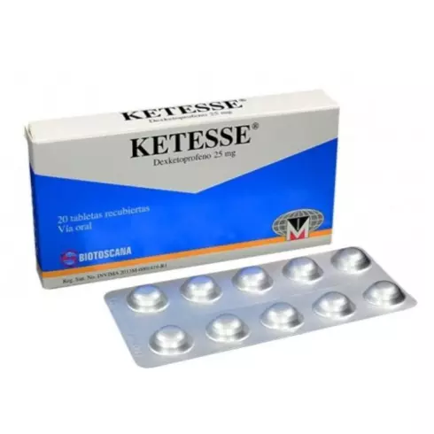 ketesse 25 mg 20 tabletas