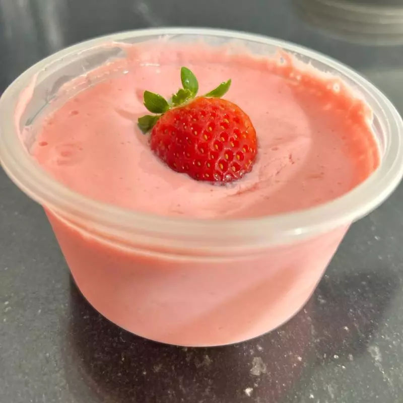 mousse de morango