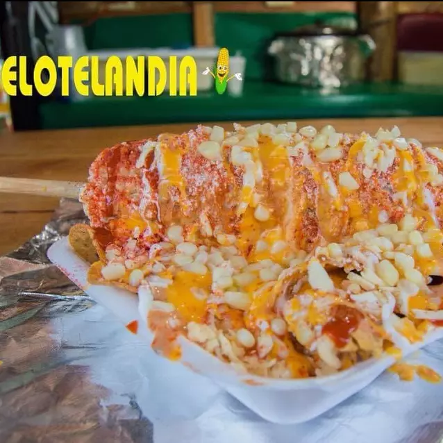 Elote entero chorreado