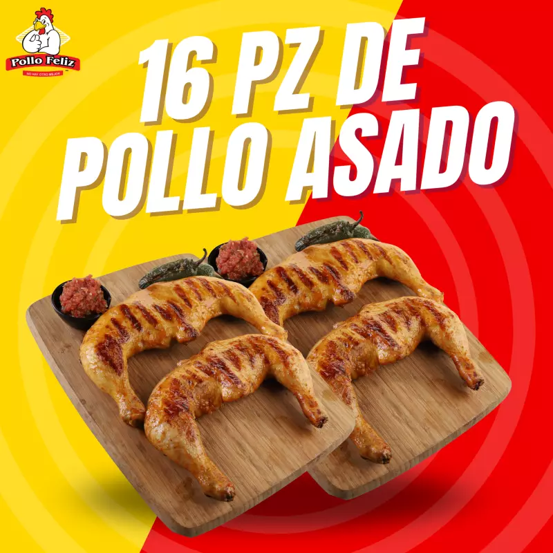 16 pz Pollo Asado al Carbón