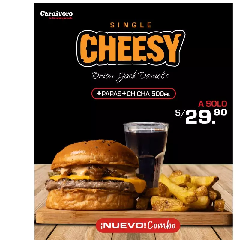 COMBO SINGLE CHEESY ONION JACK D