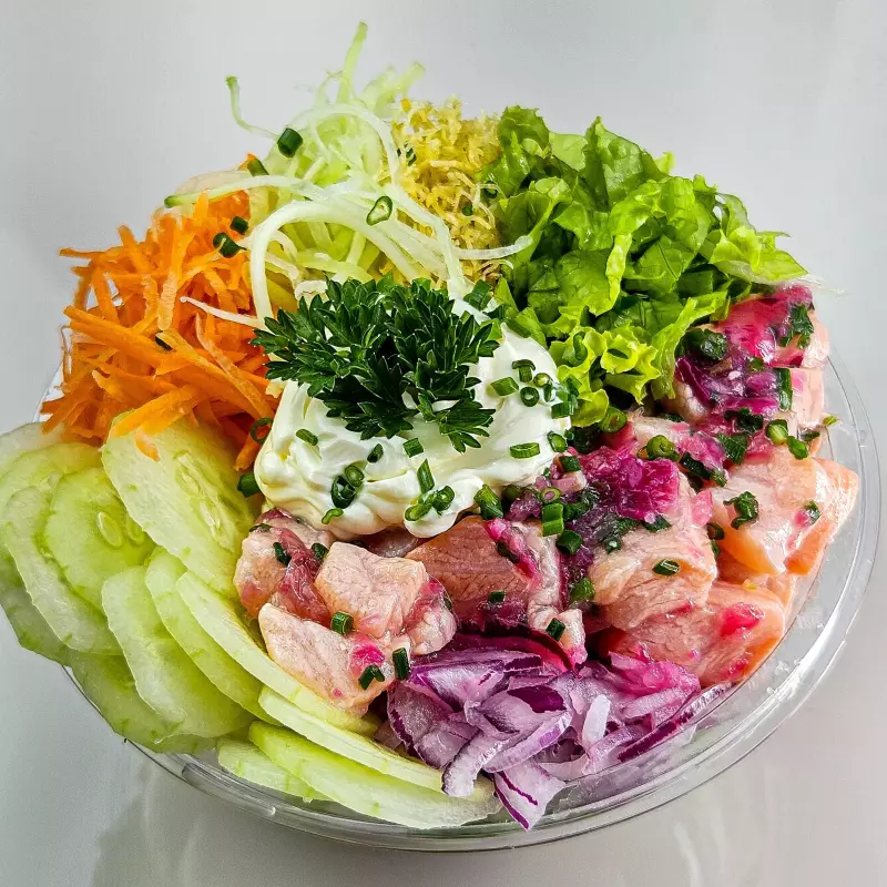 Poke Ceviche Salmão