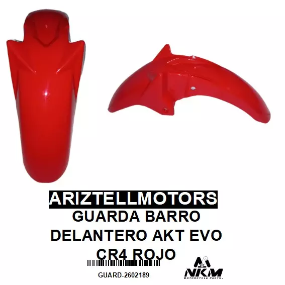 GUARDA BARRO AKT EVO CR4 ROJO