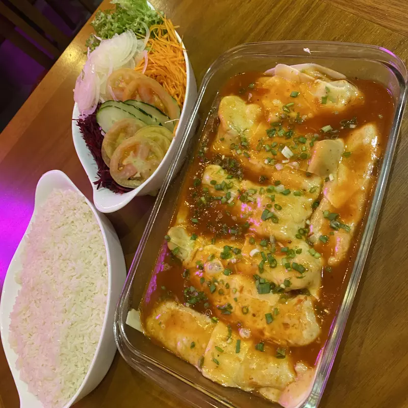 Parmegiana de tilápia completa