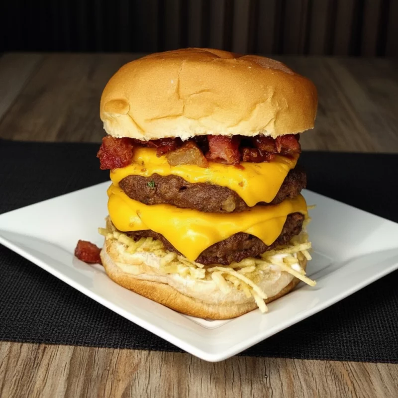 BURGUER DUPLO CHEDDAR BACON