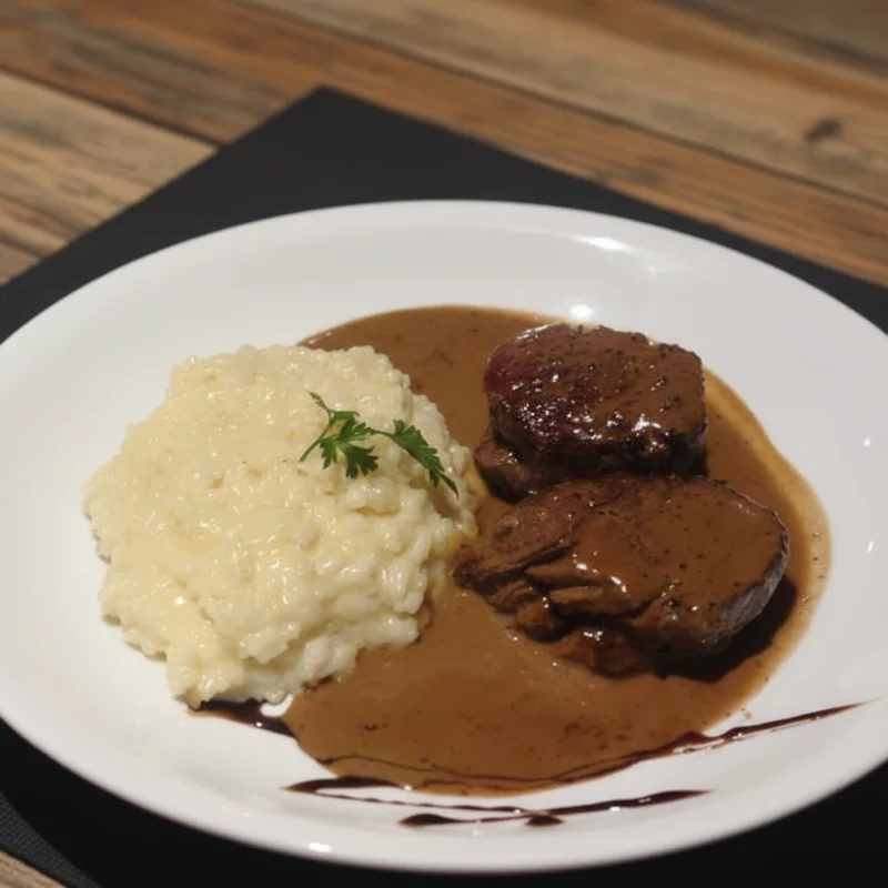 ARROZ PIAMONTESE C/ CARNE DE PANELA