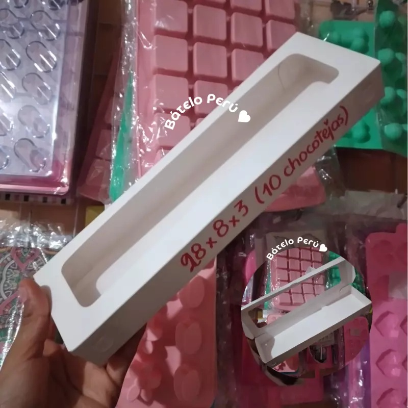 Caja de 28x8x3 - 10 chocotejas