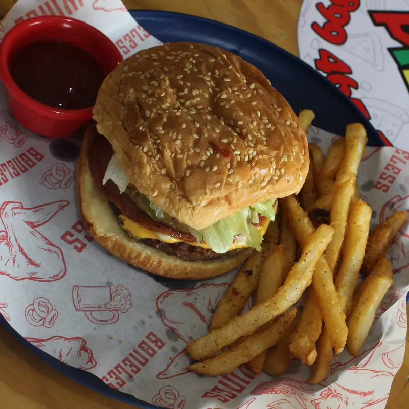 🍔🍟Sirloin-Hawaiana (Con papas)