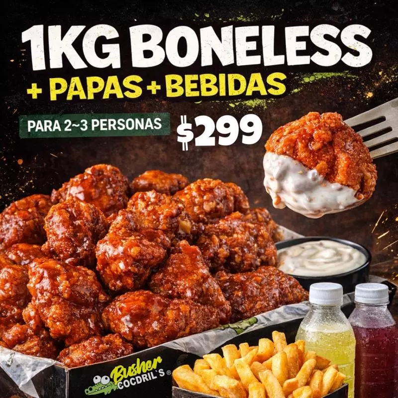 1 KG BONELES  + PAPAS G. + 2 AGUAS