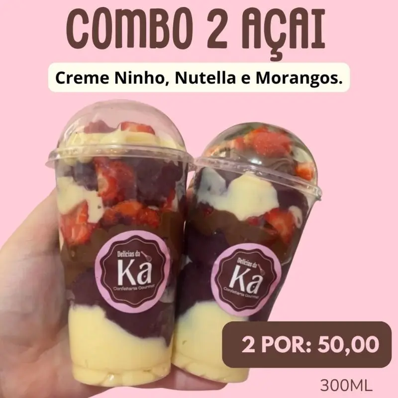 Combo: 2 Açaí Ninho com Nutella