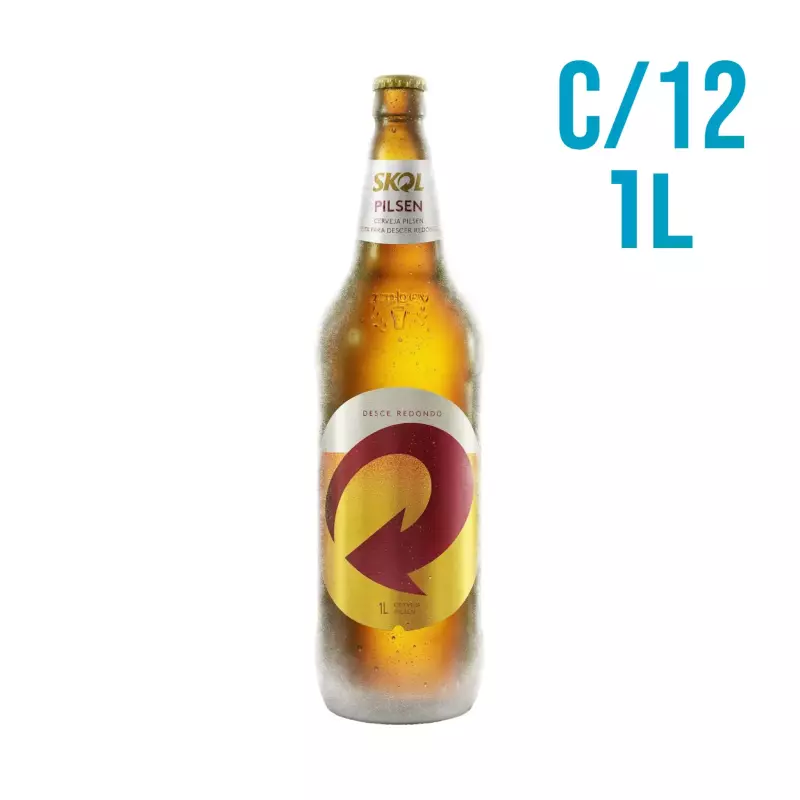Caixa SKOL LITRÃO C/12 UN