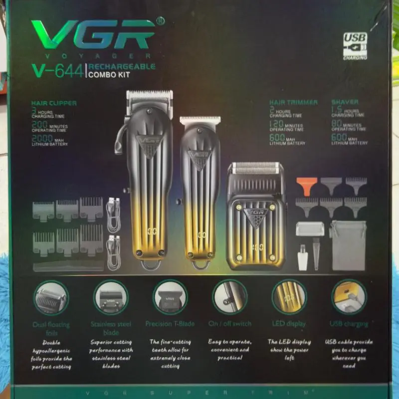 SET 3 MAQUINA PROFESIONAL VGR V-644
