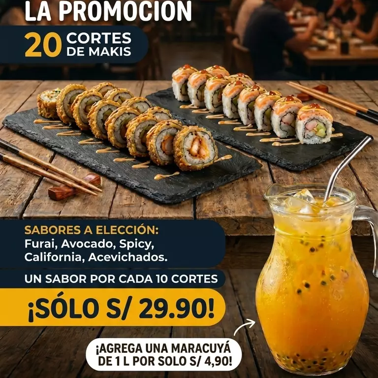 PROMO MAKIS 20 CORTES